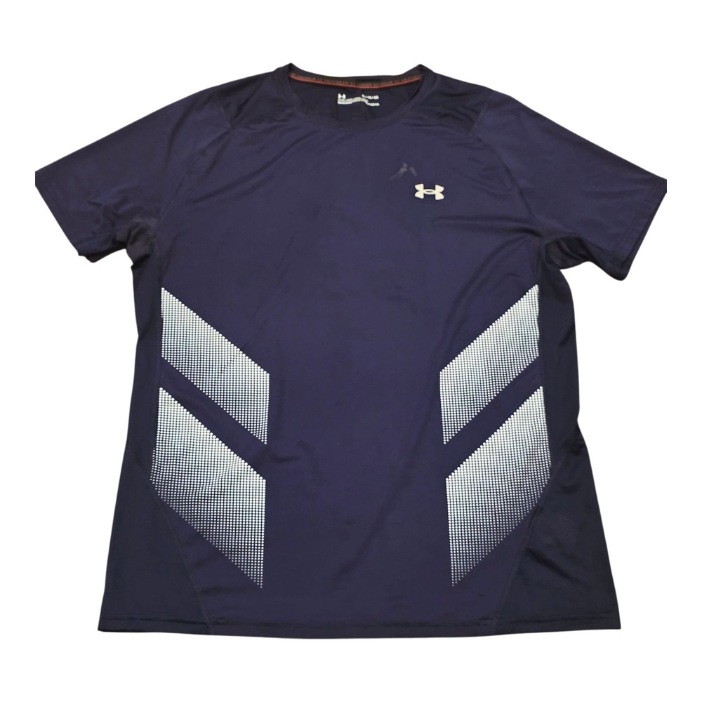 Men's Under Armour UA Heat Gear Fitted Shirt Blue Size XL 1365239-408